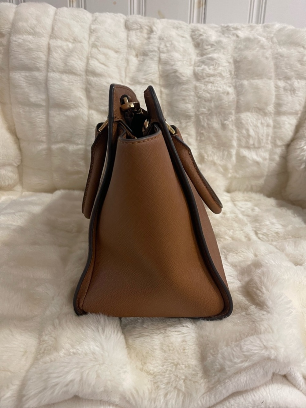2013 Michael Kors Cognac Saffiano Satchel - Picture 3 of 7